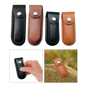 Étui en cuir pour couteau pliant, design robuste avec boucle de ceinture - Picture 1 of 29