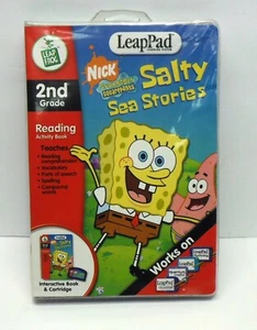 LeapFrog Leap 2 Reading Sponge Bob Salty Sea Story Book & Cartridge - Picture 1 of 3