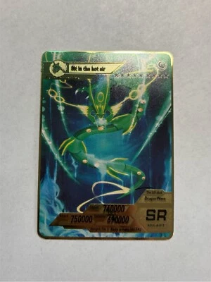 Pokemon Gold Metal High Quality Fan Art Card Mega Rayquaza Sit In The Hot Air SR - Image 1 of 2