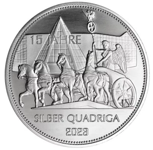 Silbermedaille * Quadriga 2023 * Feinsilber 999 * 1/2 Unze * NEU *  - Bild 1 von 4
