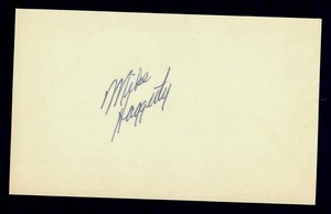 "Pittsburgh Steelers" Mike Haggerty Hand Signed 3X5 Card Todd Mueller COA