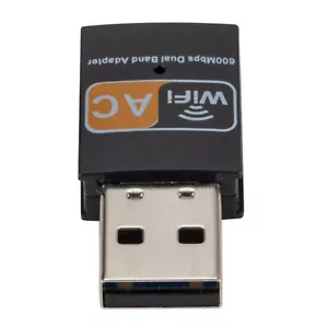 Mini Dual Band 600Mbps USB WiFi Wireless Adapter Network Card 2.4/5GHz 802.11ac - Picture 1 of 5