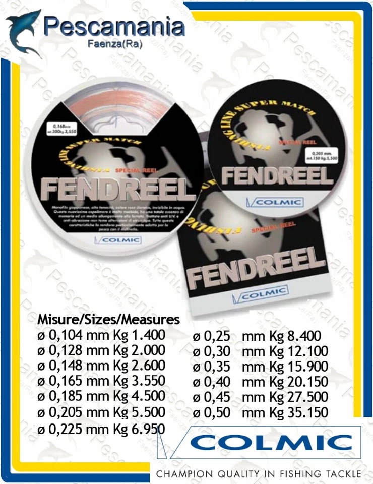 Monofilo Giapponese Colmic fendreel mt. 300 mulinello - Imagen 1 de 1