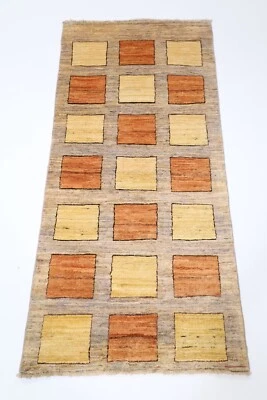 6 ft Hallway Tribal gabbeh Runner Rug Afghan Hand Knotted Wool Bedroom Rug - Image 1 of 4