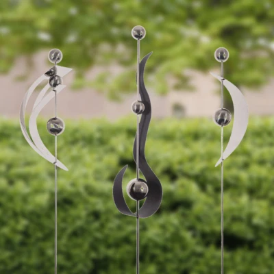 CIM Gartenstecker Mirror Variante Kugel Garten Deko Geschenkidee Skulptur Metall - Bild 1 von 2