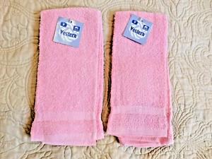 Hand Towel, Face towel Pink 100% Cotton 15" x 24" Set of 2 New with Tags - Picture 1 of 3