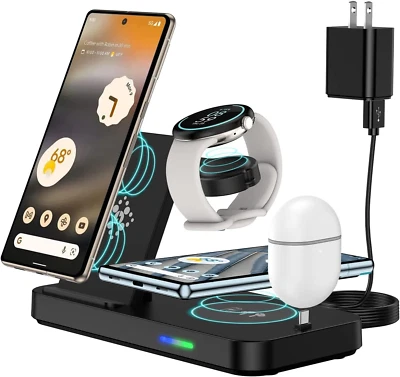 MIUOLV Wireless Charger for Google Pixel Watch, 4 in 1 Foldable Wireless...  - Image 1 of 4