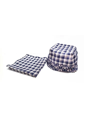 Longaberger 1980's JW Small Gathering?  Basket Fabric Liner Classic Plaid 6x6 Cover
