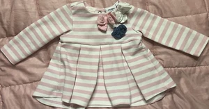 Abito/top bambino Crown & Ivey di Belk taglia 3 mesi, rosa e bianco a righe - Foto 1 di 4