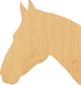 Horse Head 2 Laser Cut Out Wood Shape Craft Supply - Woodcraft Cutout - Picture 1 of 1
