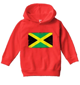 Jamaican Distressed Flag - Jamaica Proud Pride Toddler/Youth Hoodie - Picture 1 of 12