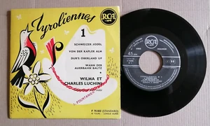 Wilma Y Charles Luchini: Tirolesas N° 1 EP 7" 1955 Francia RCA F 75033 Grassi - Imagen 1 de 2