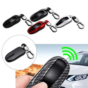 Fit Tesla Model S 2012-2019 2018 Carbon Fiber Style Car Smart Key Fob Case Cover - Picture 1 of 12