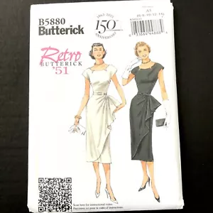 Butterick Schnittmuster B5880 Vintage Pin Up Kleid mit Gürtel Rüschen 50er Retro - Bild 1 von 22