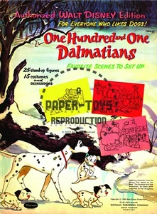 VINTAGE REPRINT - 1960 - ONE HUNDRED AND ONE DALMATIANS PUNCH-OUT & PAPER DOLLS  - Picture 1 of 12