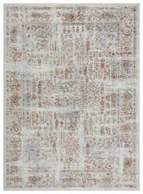 Brown Lined Scratches Faded Abstract Door Mat 4540 20558 - Aprx 1' 11" x 3' - Image 1 of 2