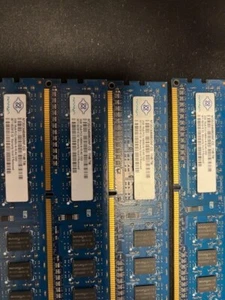 4 STICKS Nanya 2GB DDR3 PC3-10600U 1333MHz Desktop RAM Module - NT2GC64B88G0NF - Picture 1 of 2