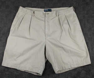 Polo Ralph Lauren Tyler Men's Chino Shorts Pleated Beige 100% Cotton Size 38 - Picture 1 of 13