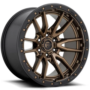(1) 22x10 -13 Fuel 1PC D681 Rebel 6x5.5 Matte Bronze Black Bead Ring Wheel - Picture 1 of 1