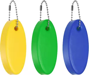 3 Pcs Foam Floating Keychain, Oval Floating Boat Key Chain Waterproof Foam Keych - Picture 1 of 12