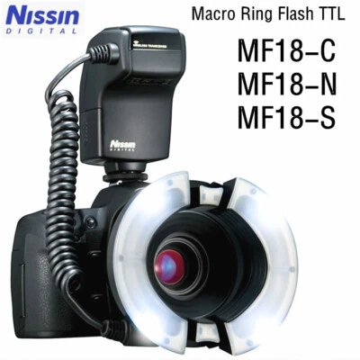 Nissin MF18 TTL Macro Ring Flash Light 1/8000s Speedlite for Canon Nikon Sony  - Image 1 of 4