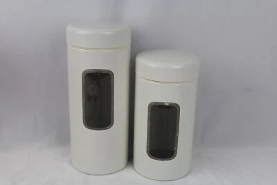 Bote ventana redonda Brabantia con tapa blanco roto hecho en Bélgica Foto 1 de 4