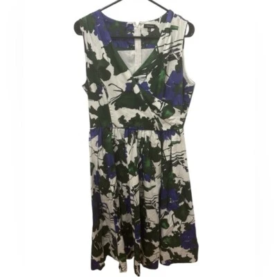 J. Peterman Floral Fit & Flare Sleeveless Dress Size 12 - Image 1 of 4