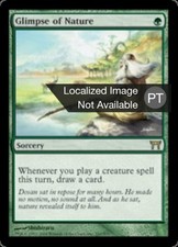 1X Glimpse of Nature Champions of Kamigawa Portuguese MP MTG CARD
