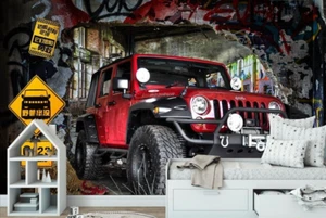Kids Wallpaper Jeep Graffiti Teen Room Modern Design Large Wall Murals - Picture 1 of 4