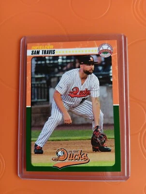 Sam Travis Baseball Card Long Island Ducks 2023 Atlantic League Rare  - Image 1 of 2