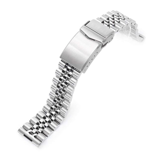 20mm or 22mm or 24mm Polished Watch Band Straight End, Super Engineer I  316L Stainless Steel