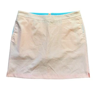Greg Norman Women's Golf Skort Waist 34 Pink Stripe Zip Up Tennis Pickleball - Image 1 of 4