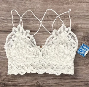 Free People FP One Women's Size M White Adella Lace Bralette - Picture 1 of 4