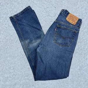 Vintage 80er 90er Levi's 501 Jeans hergestellt in den USA Knopfleiste blau Herren 31x36 (28x32) - Bild 1 von 9