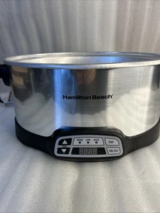 Hamilton Beach 33660, programmierbarer Schongarer mit 6 Quart Kapazität - nur silberner Boden - Bild 1 von 11