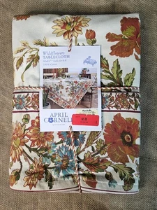 Splendida Tovaglia Fiori Selvatici April Cornell 60x84" Tavolo per 6-8, 100% Cotone - Foto 1 di 3