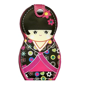 Kimono japonés Kokeshi 6 en 1 juego de cuidado de uñas pinzas tijeras cortapelos selección de orejas - Imagen 1 de 3