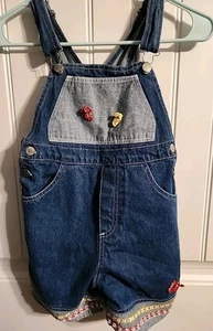 Young Hearts Denim Overall Shorts Girls 6X - Picture 1 of 7