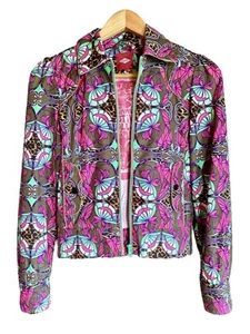 OILILY KIDS MULTI LEOPARD BOMBER Jacket size 152 (12 Years) Or petite Ladies XS - Picture 1 of 7