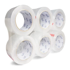 36 Rolls Shipping Packaging Packing Sealing Tape 2 mil 2" x 110 Yard Clear/Tan - Picture 1 of 12