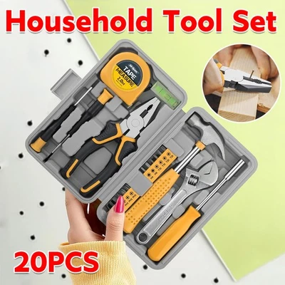 20PCS Household Tools Set Home Garden Repair Hand Tool Kit Box Handy Case Hammer - image 1 of 4