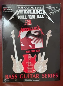 METALLICA Kill 'Em All SERIE DE BAJO 1990 EE. UU. Libro Tabs Acordes Letra ¡EXCELENTE! - Imagen 1 de 6