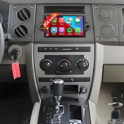 For Jeep Commander 2006-2007 Apple CarPlay Android15 Car Radio GPS Stereo Camera - Imagen 1 de 4
