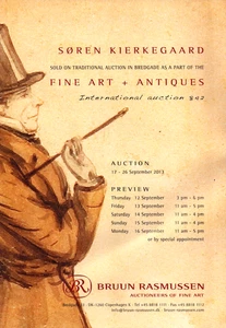 2013 Bruun Rasmussen Soren Kierkegaard Bücher Auktionskatalog 842 illustriert - Bild 1 von 2