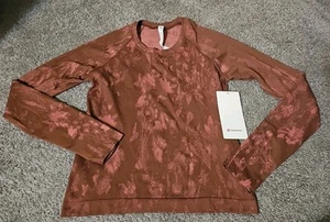Lululemon Swiftly Tech Long Sleeve 2.0 Race Size 8 Shadow Bloom Roasted  - Picture 1 of 4