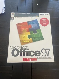 Microsoft Office 97 Standard CD-ROM Word Excel PowerPoint for Windows Full - Picture 1 of 5