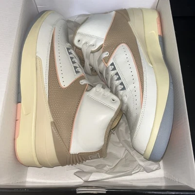 WMNS 8-  Air Jordan 2 Retro Sail /desert-sunset Haz -Muslin, DX4400 118. - Image 1 of 4