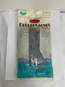 Vintage 1987 Rubbermaid Gummihandschuhe grau neu im Paket neu aus altem Lagerbestand versiegelt! - Bild 1 von 9