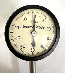 BROWN & SHARPE HORIZONTAL TYPE DIAL INDICATOR .001" 599-7040 - USED/NO BOX - Picture 1 of 4