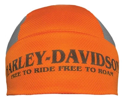 Gorra calavera Harley-Davidson Free To Ride poliéster bloqueada de color para hombre - naranja/gris Foto 1 de 2